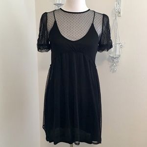 Black slip dress
